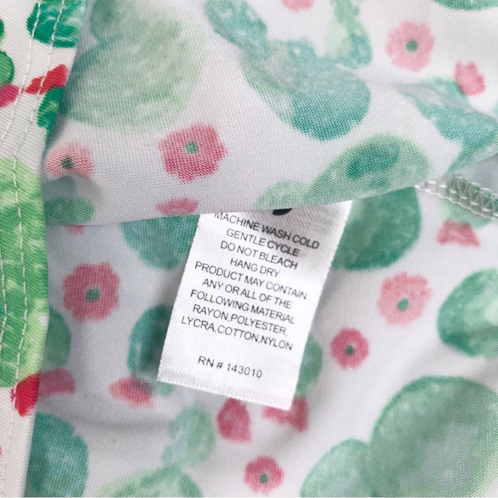 DOT DOT SMILE Toddler Girl Cactus Print Cap Sleeve Dress Size 2T Green White New - Picture 5 of 5